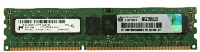 591750-371 HP 4GB 1Rx4 Server RAM Module